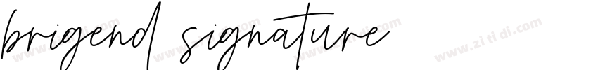 brigend signature字体转换